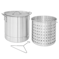 30L Aluminium Stockpot & Basket